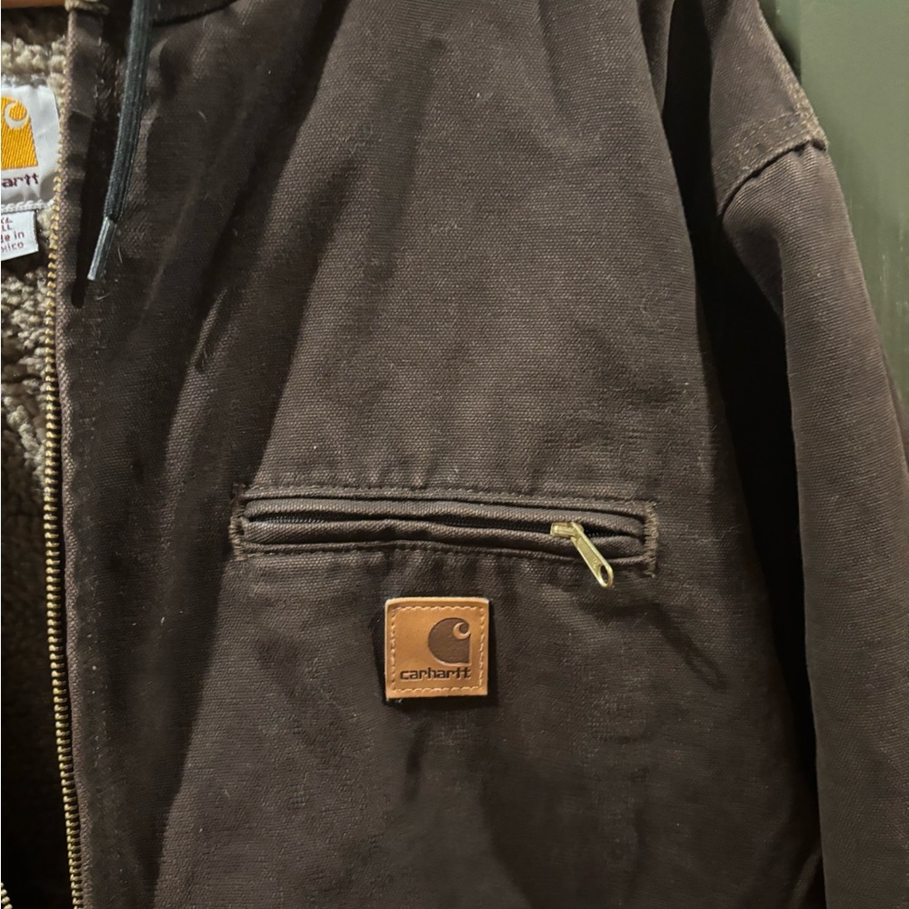 MEN'S SHERPA-LINED JACKET - RELAXED FIT - WASHED DUCK - 3 WARMEST RATING - Picture 3 of 6
